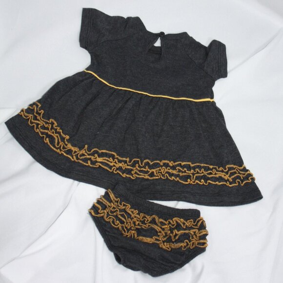 University of Iowa Girls Dress with Matching Ruffled Bloomers Size 3-6 Months - Picture 4 of 6
